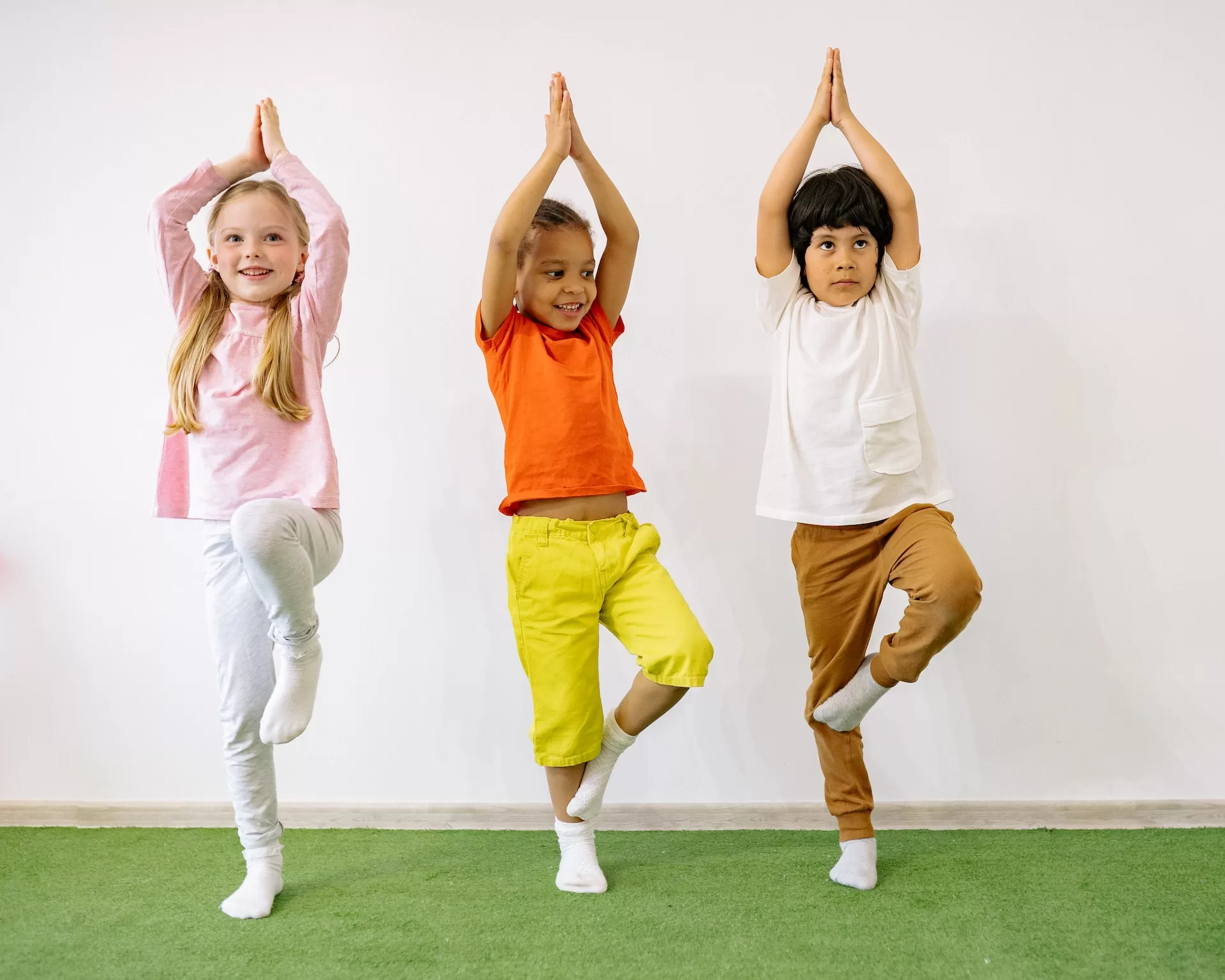 Photo by Yan Krukau: Children Practicing Tree Pose